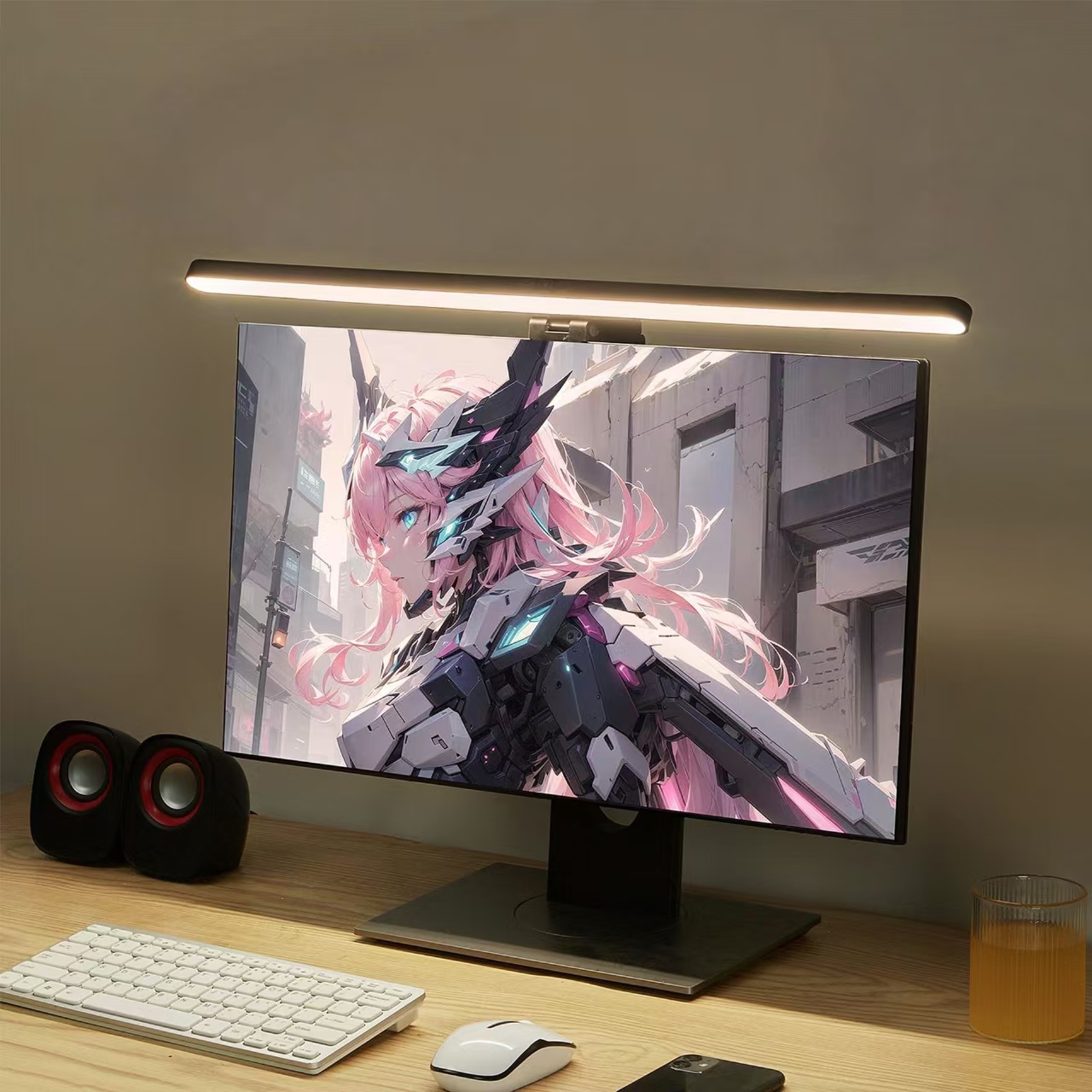 Desk Setup Equipment - LED Monitor Light Hanging Desk Lamp