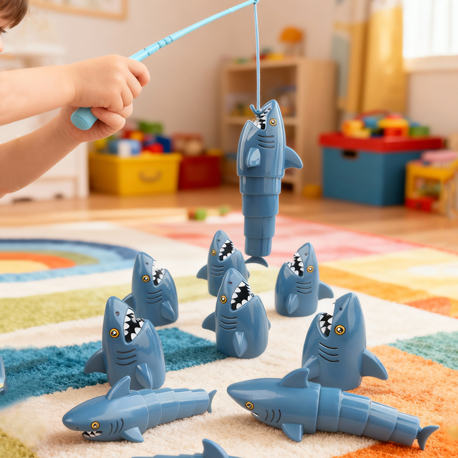 Desk Setup Equipment - Popular Shark Style Fishing Board Game