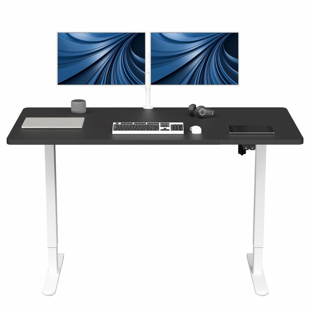 Desk Setup Black And White - Electric 60 x 30 inch Stand