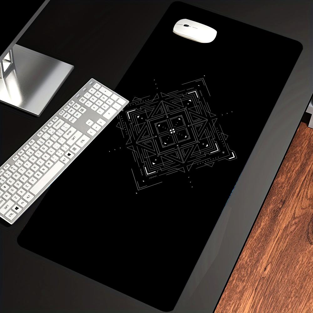 Desk Setup Black And White - HYBXAXC Black White Geometric Line Art