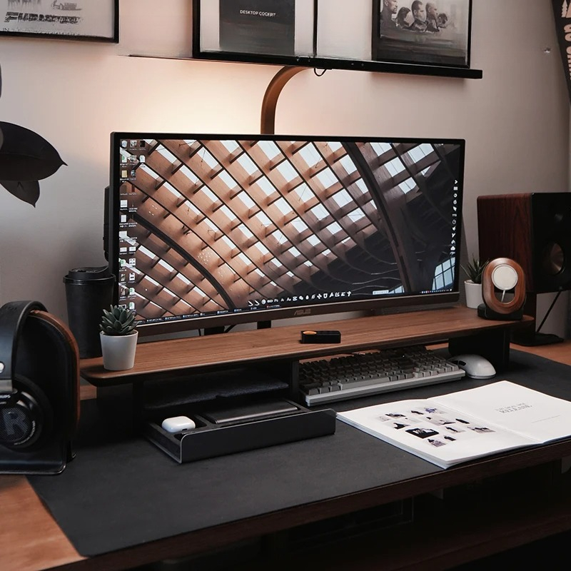 Premium Monitor Stand with Dra - Desk Setup Workspace review and price