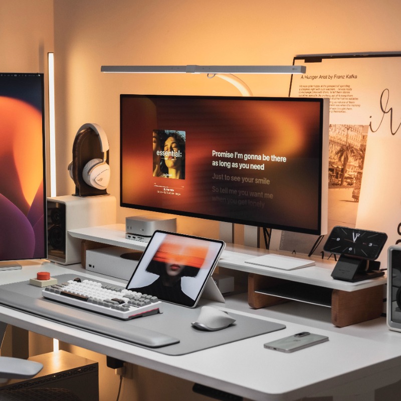 Modern Monitor Riser Stand Erg - Desk Setup With Laptop And Monitor review and price