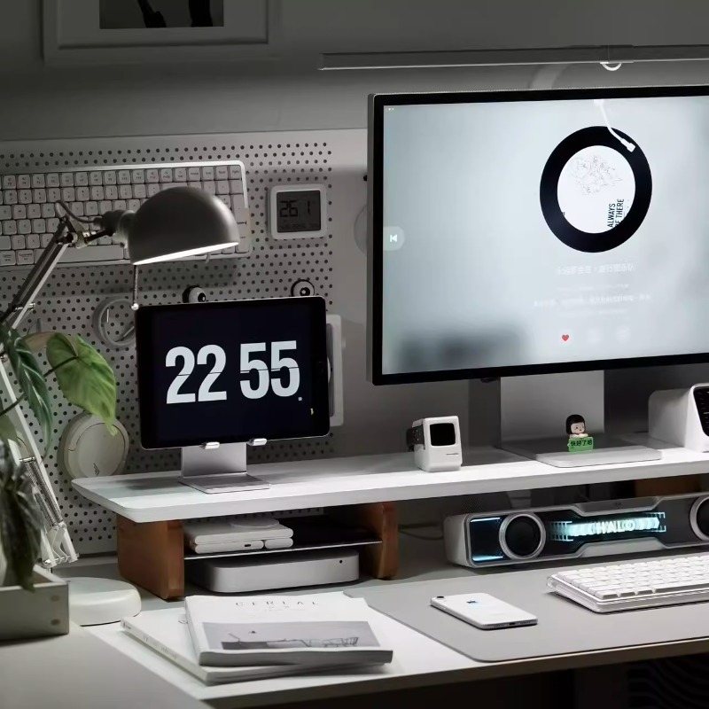 Modern Monitor Riser Stand Erg - Desk Setup With Laptop And Monitor review and price