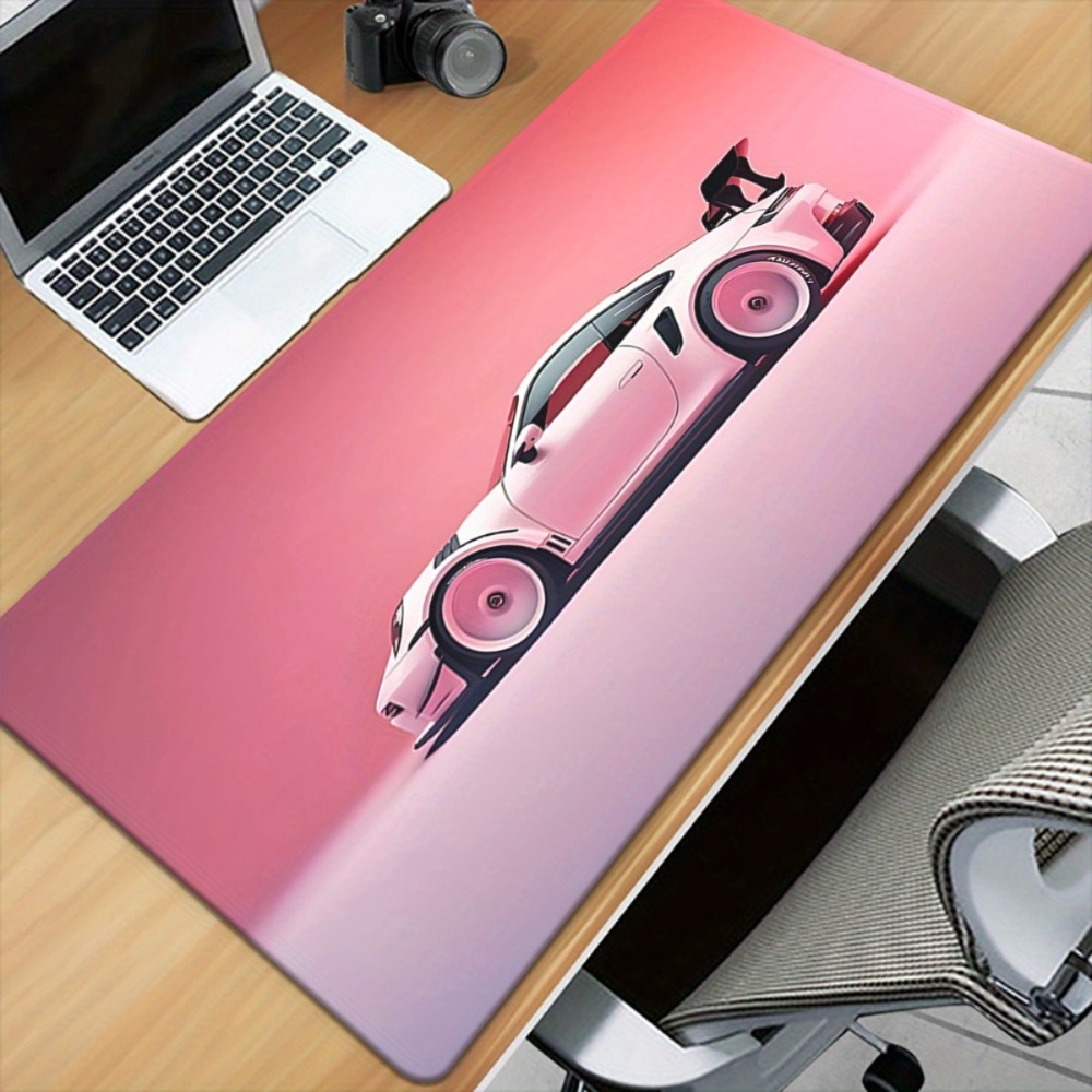 Pink Sports Car Illustration X - Desk Setup Workspace review and price