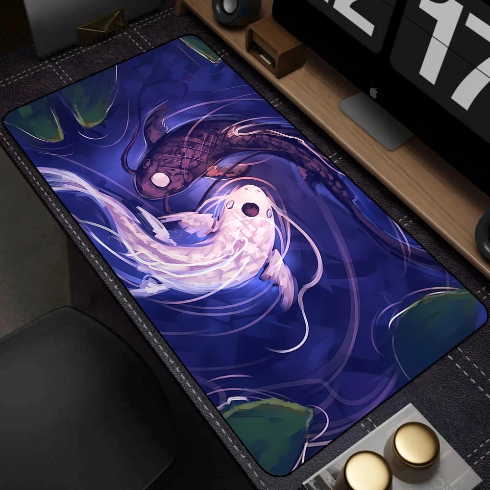 Black White Japanese Koi Fish  - Desk Setup Black And White review and price