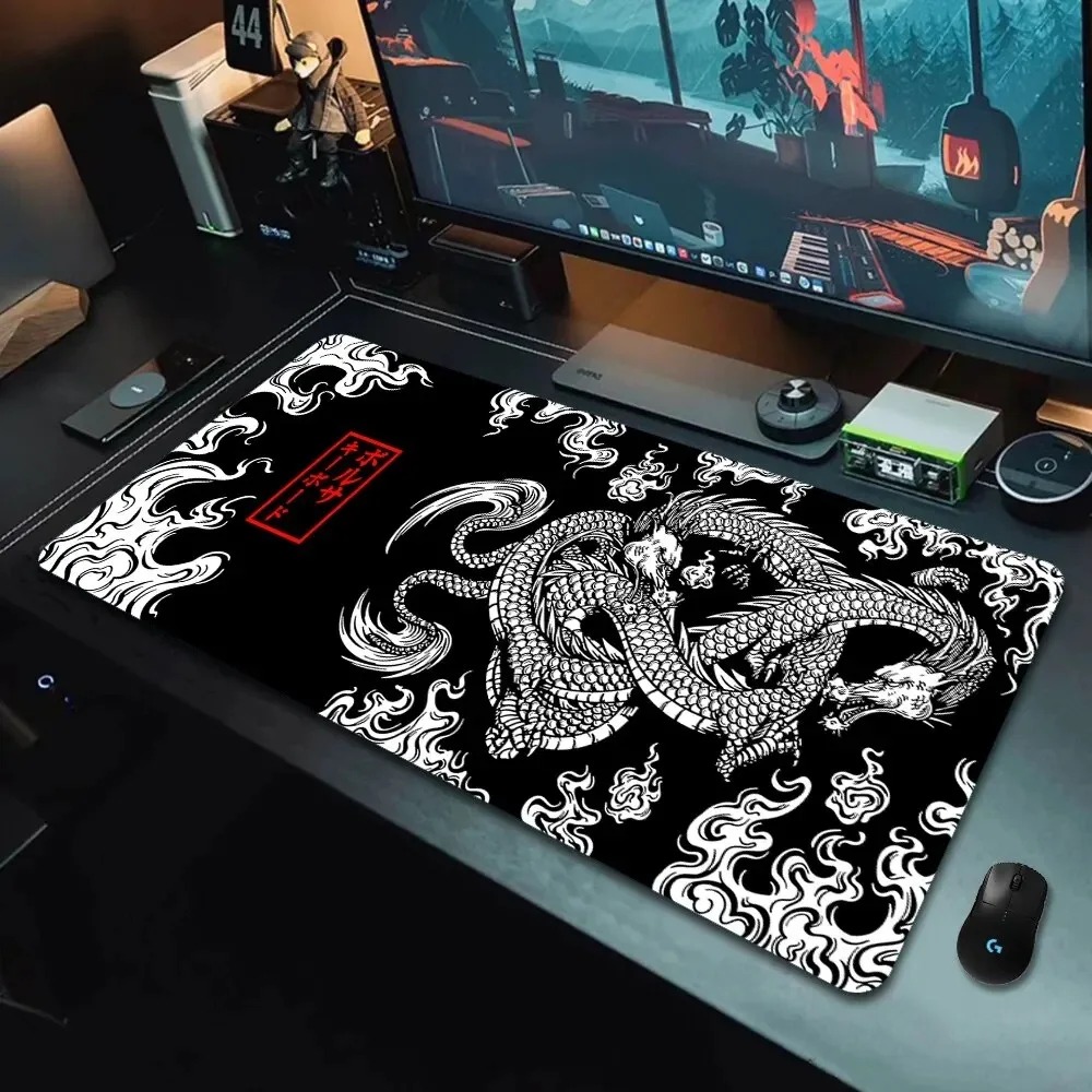 Gaming Mouse Pad Black White C - Desk Setup Black And White review and price