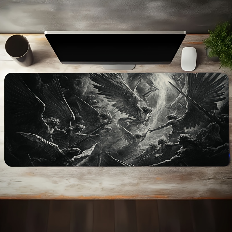 Epic Angel War Scene Extended  - Desk Setup Black And White review and price