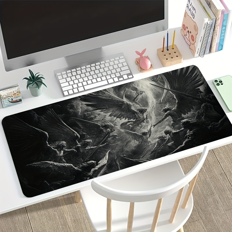 Epic Angel War Scene Extended  - Desk Setup Black And White review and price