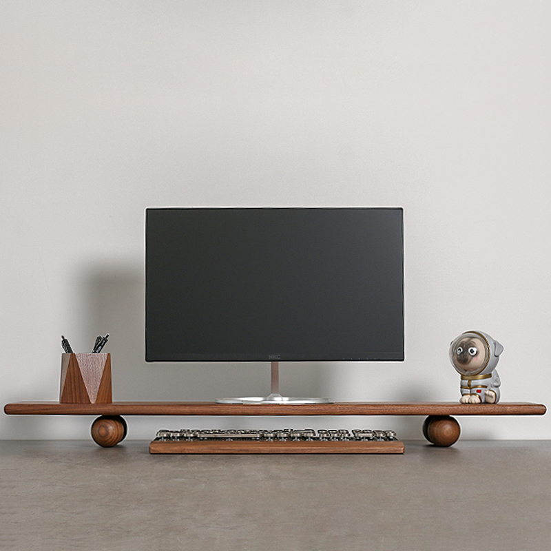 Solid Wood Monitor Riser Lapto - Desk Setup With Laptop And Monitor review and price