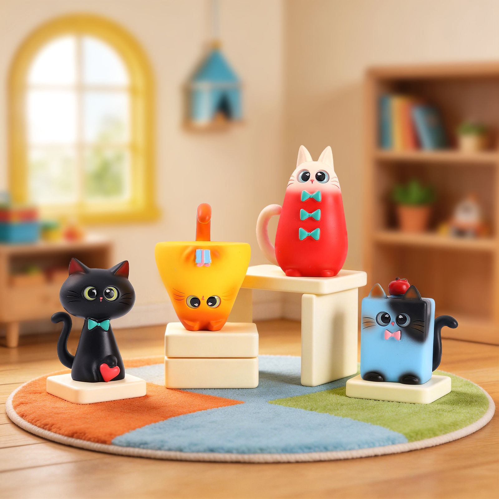 Blind Box Cat Figurine Resin C - Desk Setup Equipment review and price