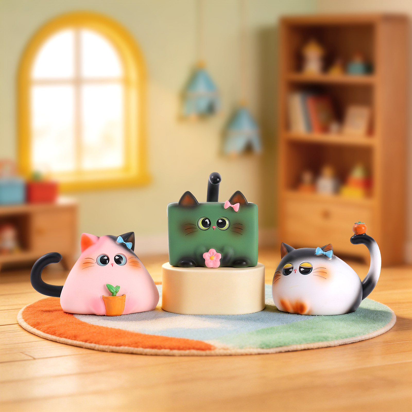 Blind Box Cat Figurine Resin C - Desk Setup Equipment review and price