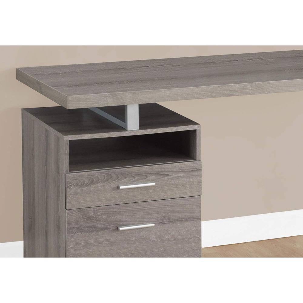 60 Long Taupe Home Office Lapt - Desk Setup For 2 Laptops review and price