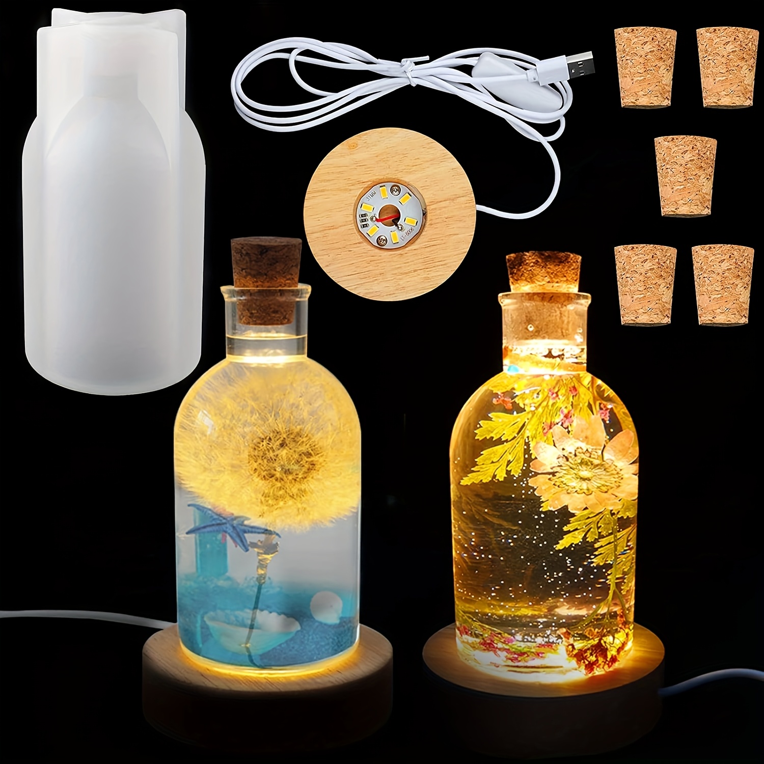 Drift Bottle Light Resin Mold  - Desk Setup Equipment review and price
