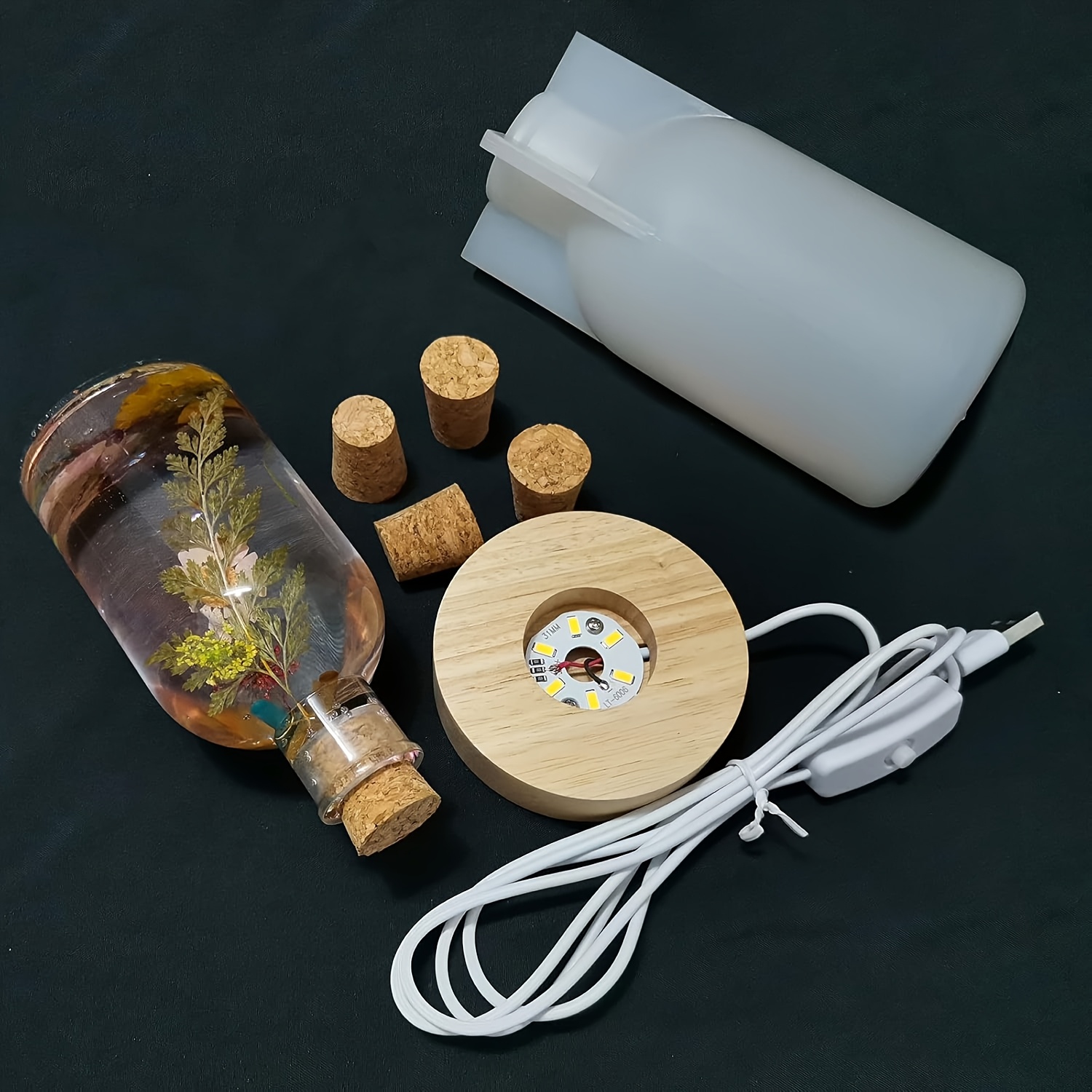 Drift Bottle Light Resin Mold  - Desk Setup Equipment review and price