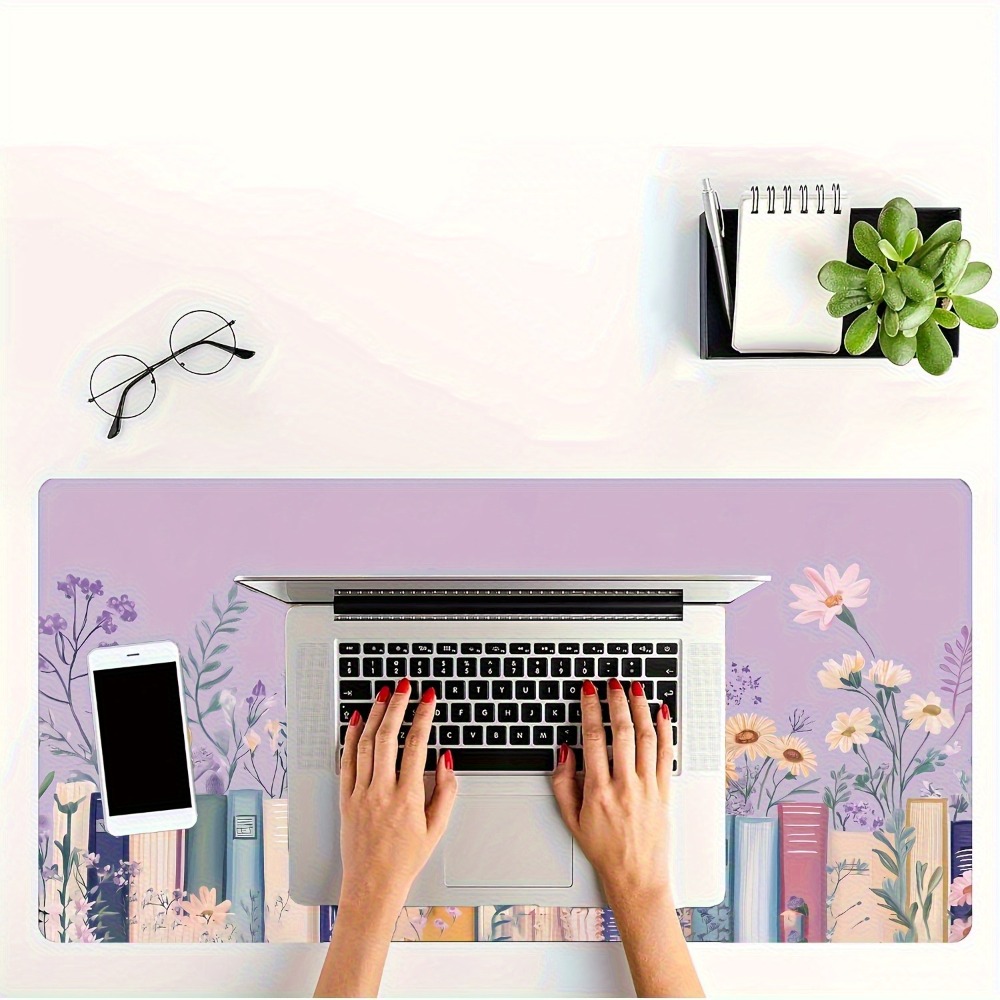 Literary Floral Books Mouse Pa - Desk Setup Books review and price