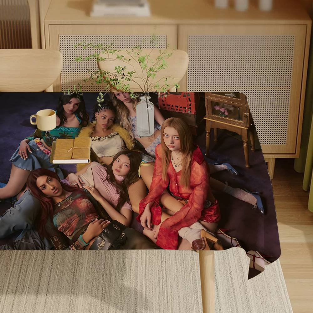 Kpop Band K-Katseyes Tableclot - Desk Setup Wallpaper review and price