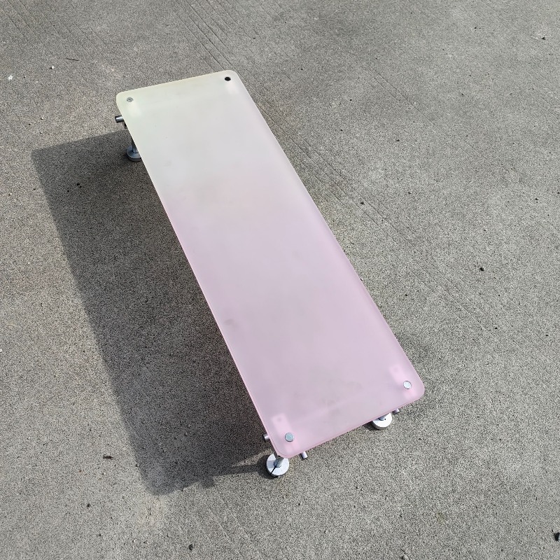 ‌Aesthetic Pink Gradient Acryl - Desk Setup With Laptop And Monitor review and price