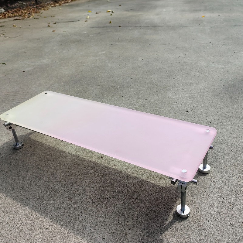 ‌Aesthetic Pink Gradient Acryl - Desk Setup With Laptop And Monitor review and price