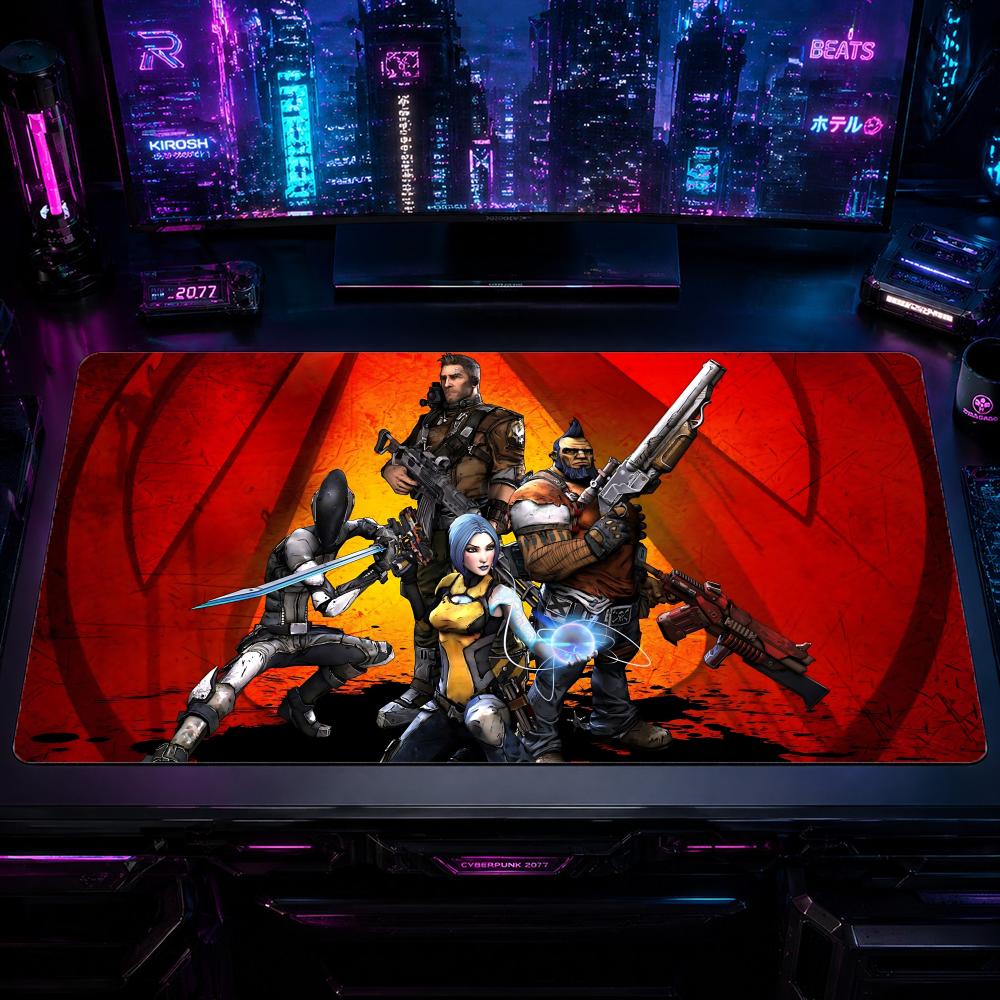 Gaming Mouse Pad BBorderlands  - Desk Setup For 2 Laptops review and price