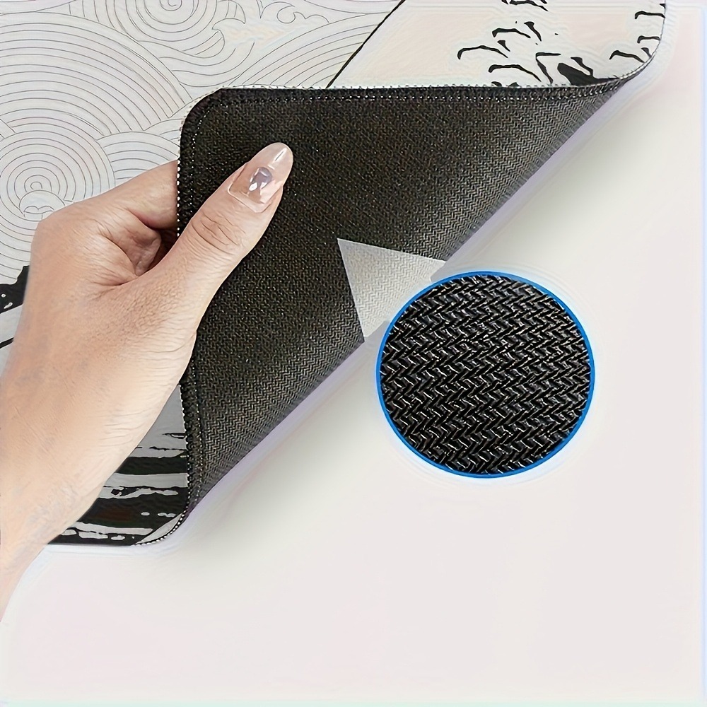 Black White Wave Art Desk Mat  - Desk Setup Black And White review and price