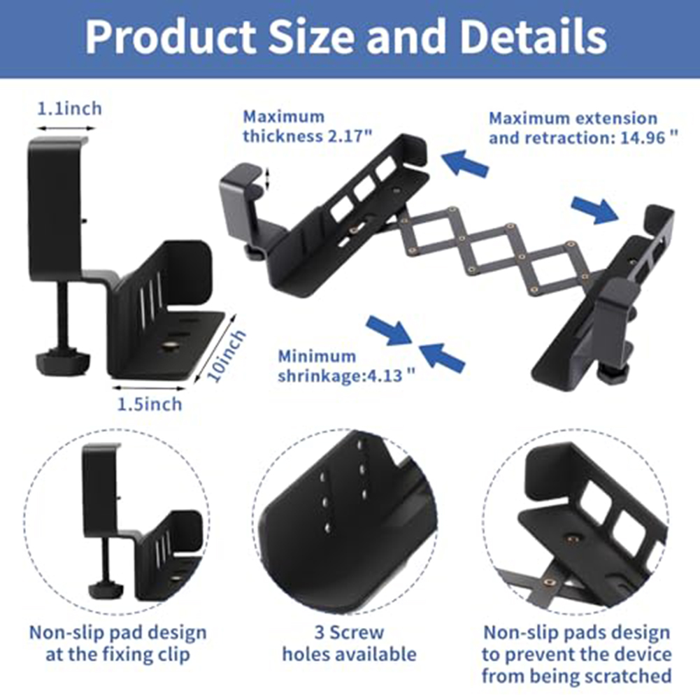 Adjustable Steel Under Desk Fo - Desk Setup For 2 Laptops review and price
