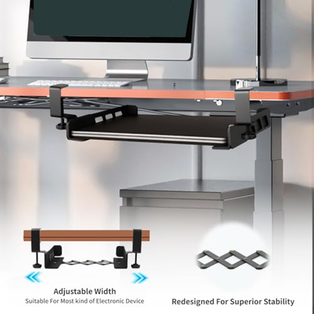 Adjustable Steel Under Desk Fo - Desk Setup For 2 Laptops review and price