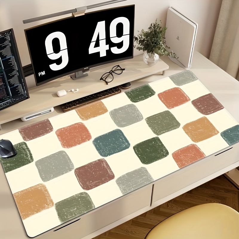 Vibrant Checkered Pattern Desk - Desk Setup Workspace review and price
