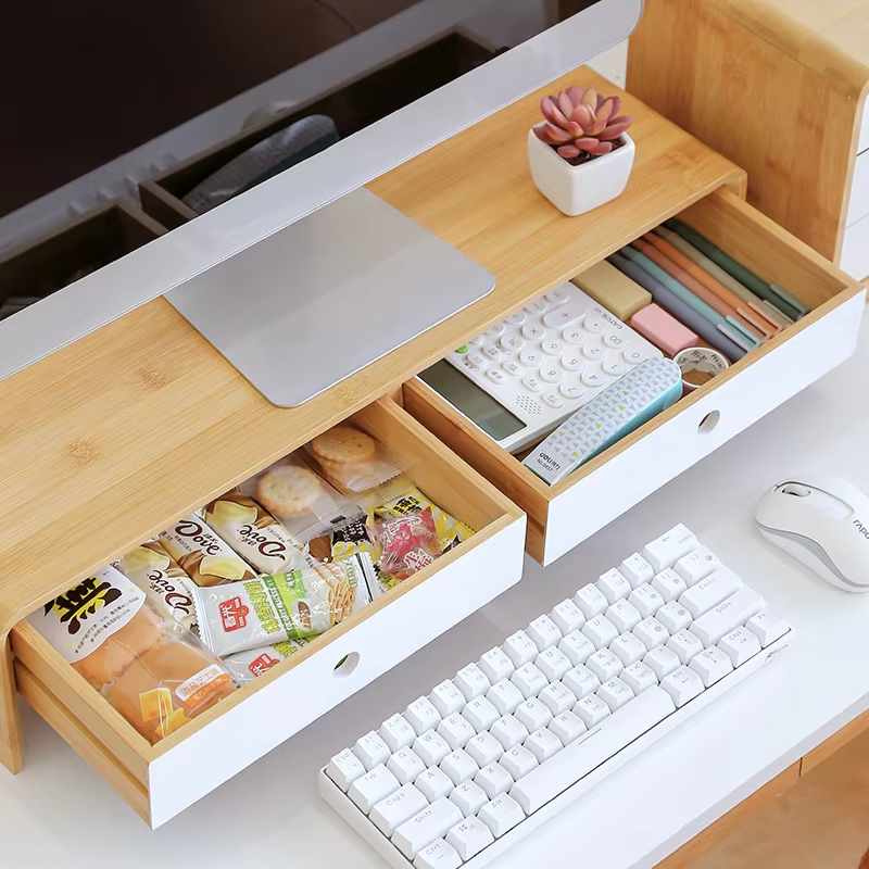Bamboo Laptop Monitor Riser Ec - Desk Room Setup review and price
