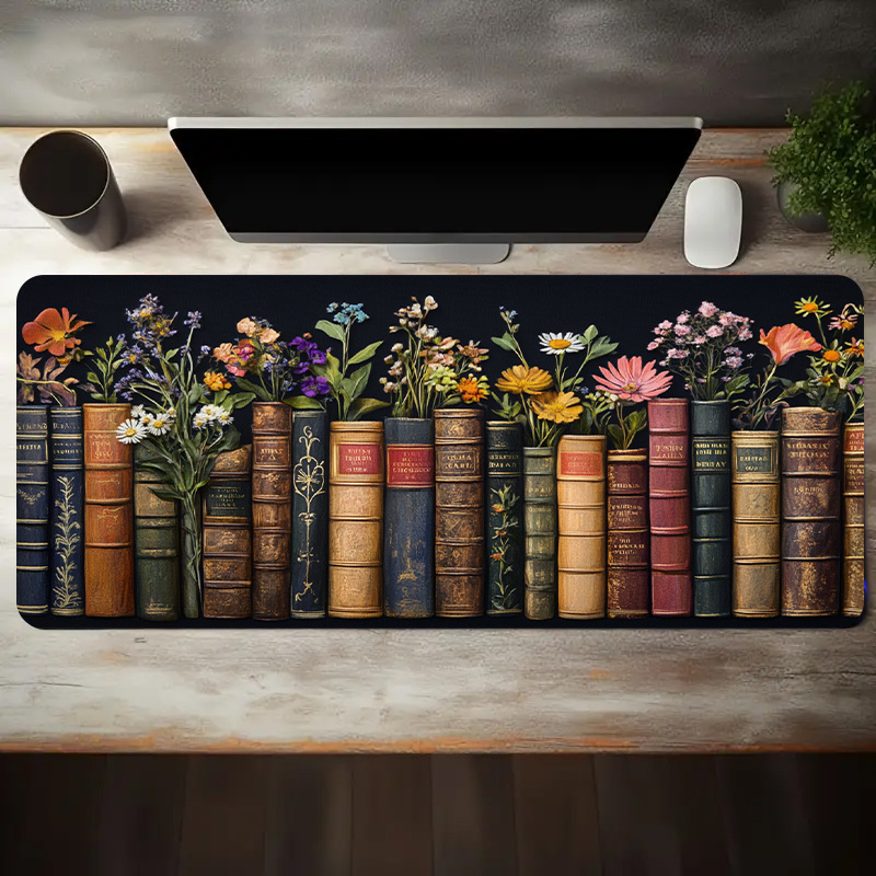 Large Mouse Pad Vintage Books  - Desk Setup Books review and price