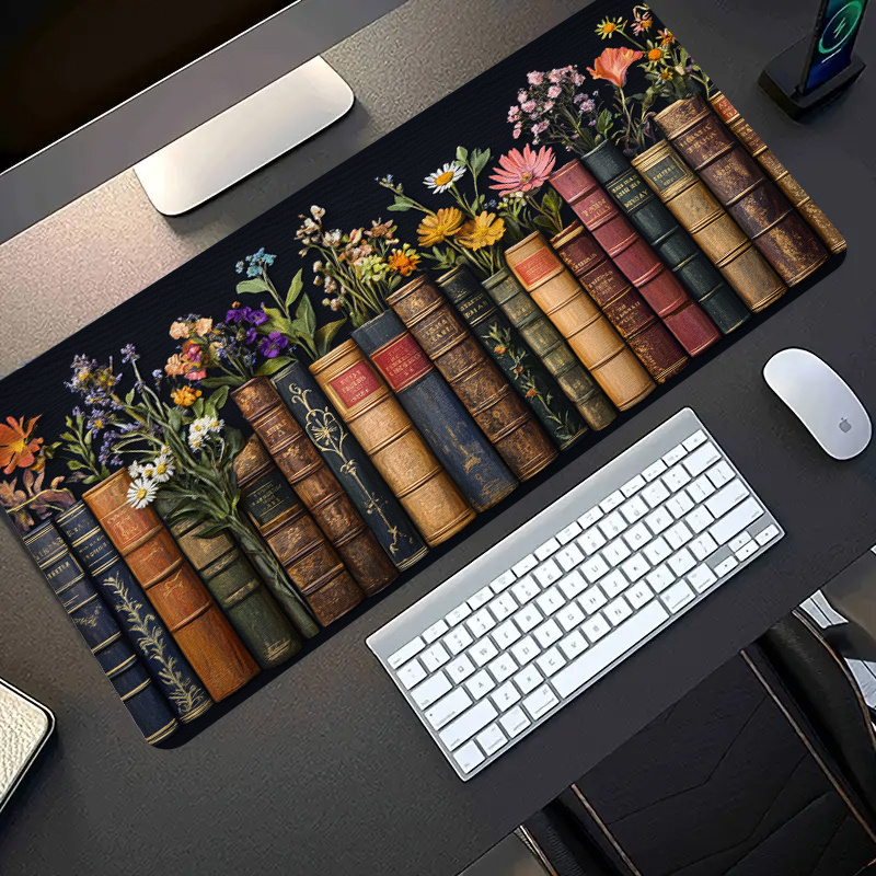 Large Mouse Pad Vintage Books  - Desk Setup Books review and price