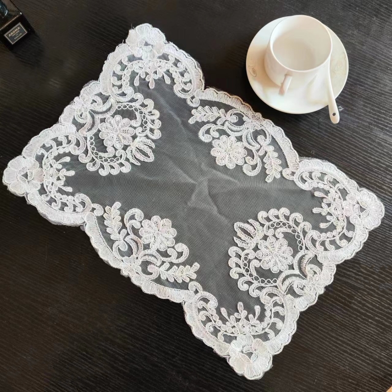 European Classical White Lace  - Desk Setup Wallpaper review and price