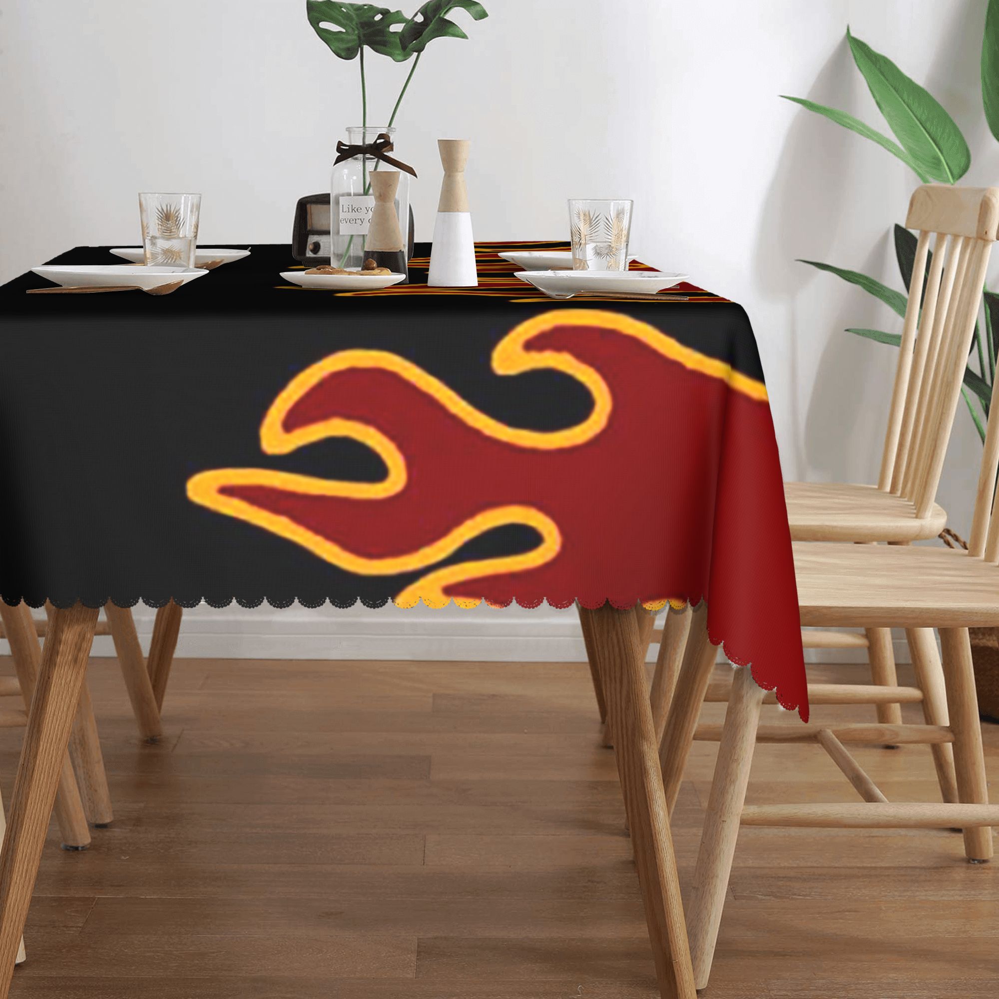 Customized Big Fire Flames Bur - Desk Setup Wallpaper review and price