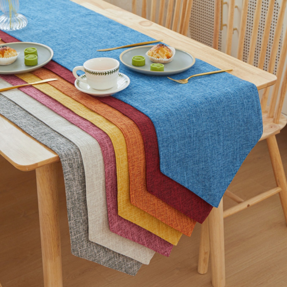 1pc Solid Color Quality Linen  - Desk Setup Wallpaper review and price