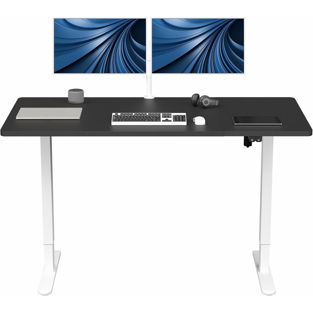 60x30 Inch Adjustable Height S - Desk Setup Black And White review and price