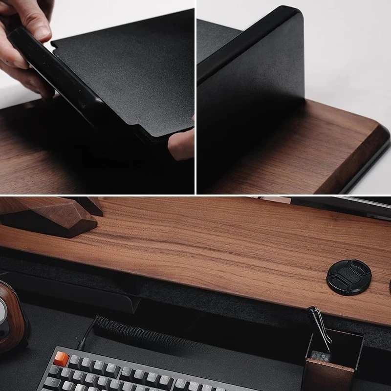 Solid Walnut Monitor Stand-Erg - Desk Setup Workspace review and price