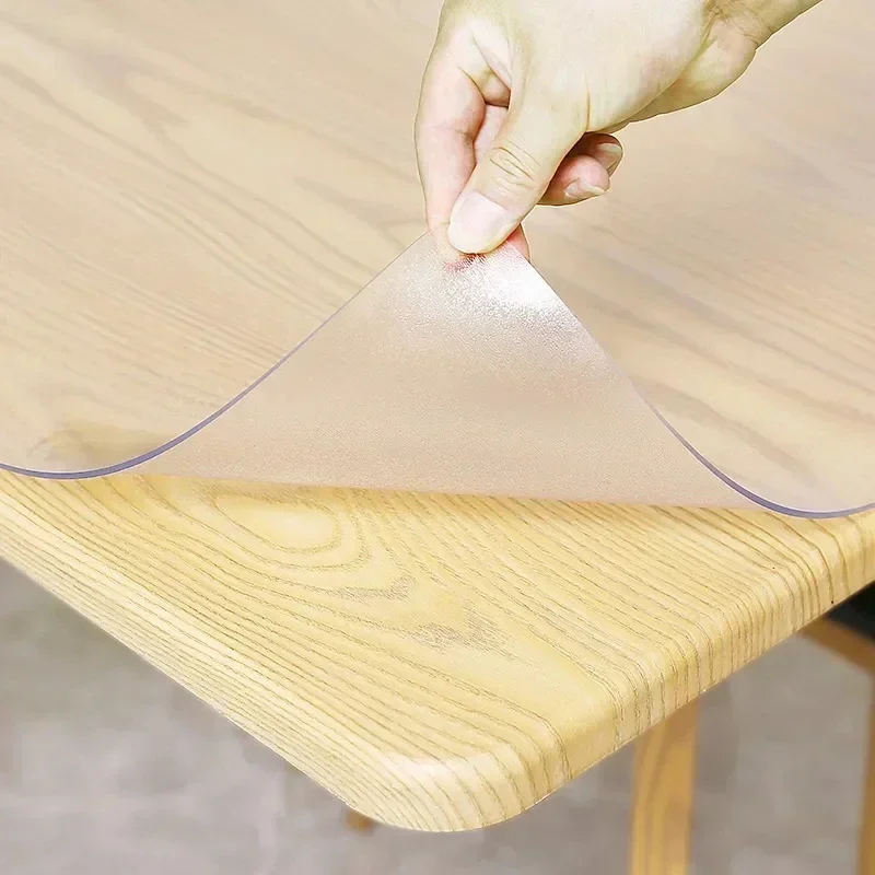 PVC Table Cloth Transparent Cl - Desk Setup Wallpaper review and price